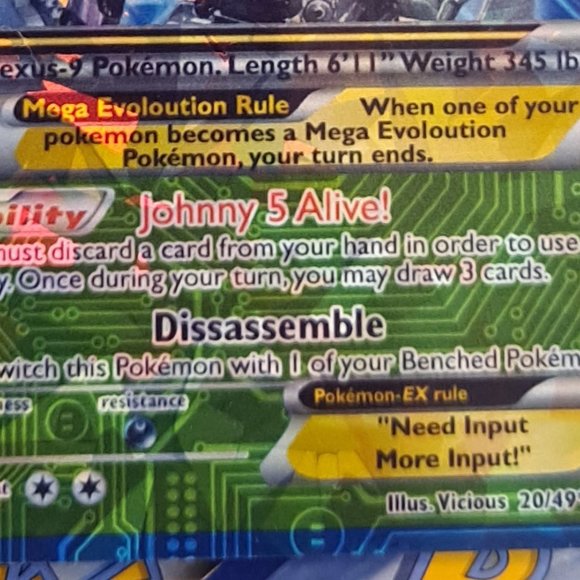Johnny 5 Pokemon Card - Picture 8 of 9